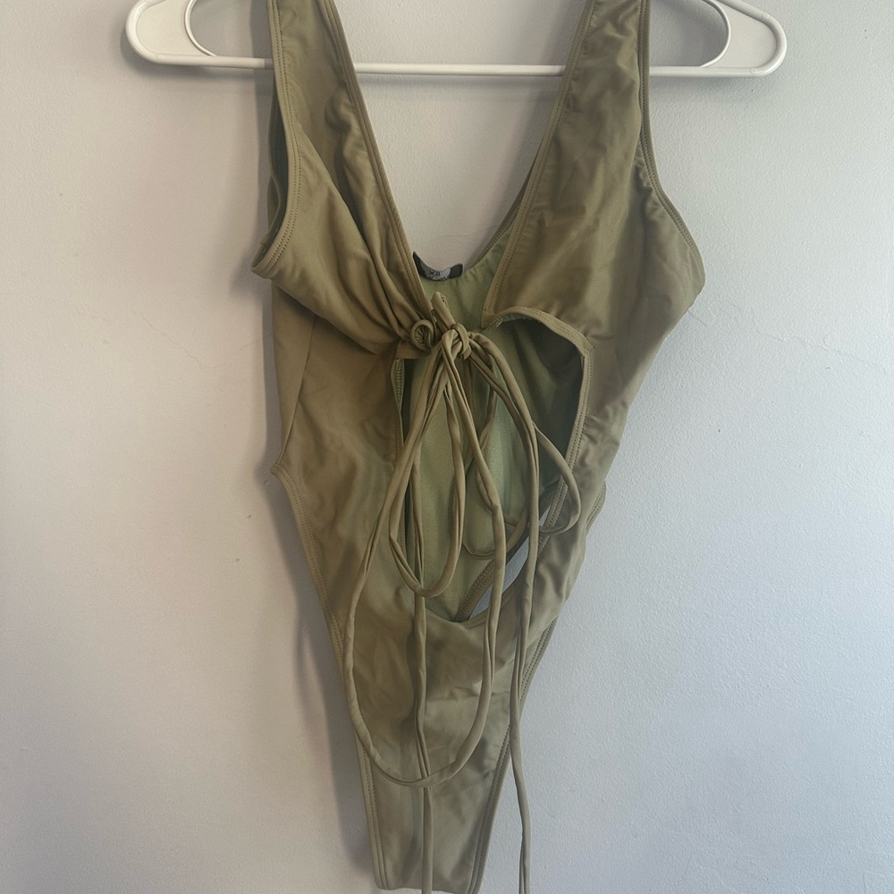 Khaki Tie-Back Bikini - Picture 7 of 7